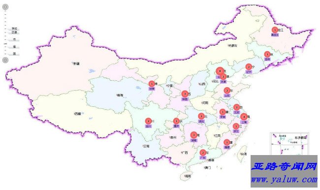 985工程大学全国分布图