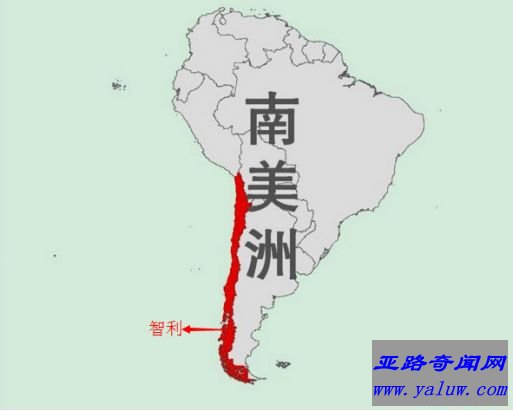 世界上地形最狭长的国家 智利国土形状像一条长长的蚯蚓