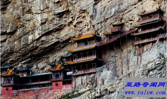 世界上最危险的寺庙,恒山悬空寺立于悬崖峭壁间 世界上最危险的寺庙,恒山悬空寺立于悬崖峭壁间